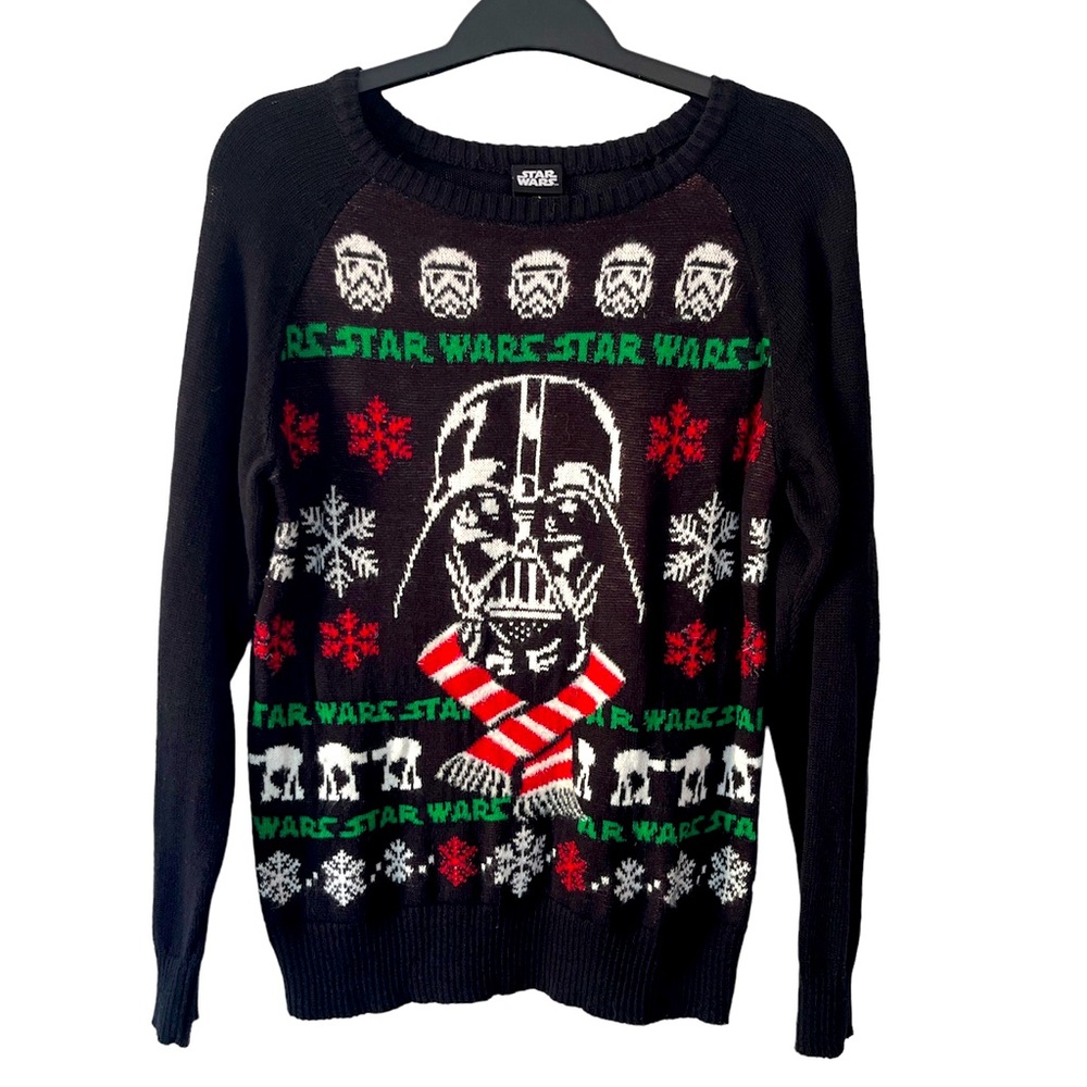 star wars christmas DARTH VADER UGLY SWEATER black Red White Holiday Womens XS